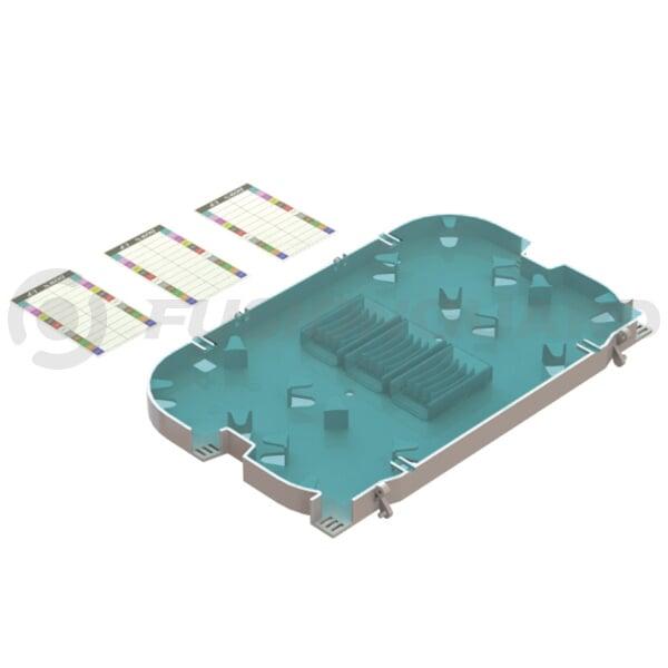 FUISIONGUARD Charola de Empalme con/sin Tapa Para Cierre Horizontal 36 Fibras